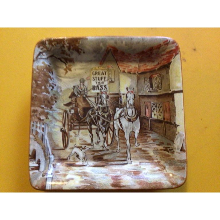 Newhall pottery square pin dish 
