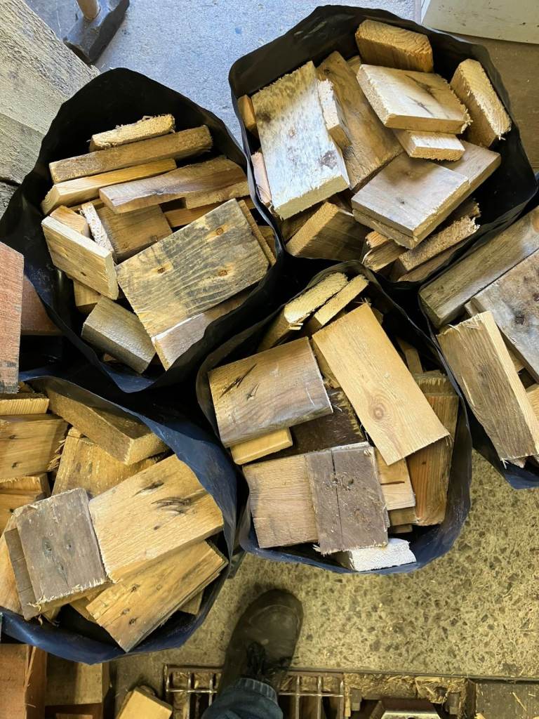 WOOD Large Bags (X5 Off) £5 EACH Pallet Wood all Cut Up Ideal Log Burner/Camping (Feel Free to View)