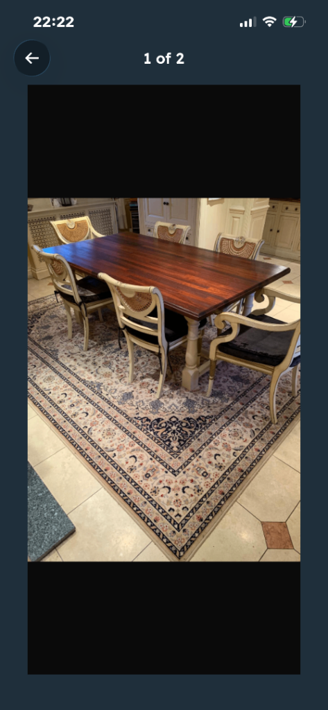 Christians Solid Wood Dining Table and 6 Chairs – Good Condition for Sale