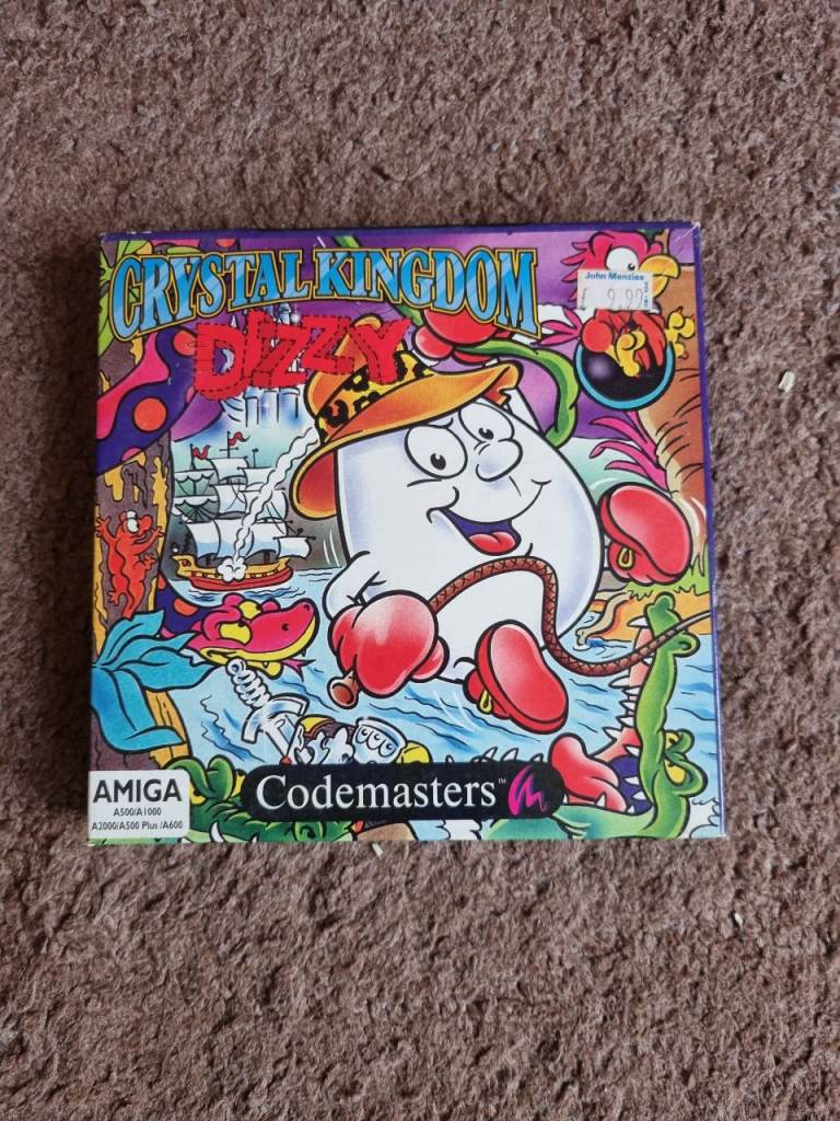 Commodore Amiga Crystal Kingdom Dizzy Video Game Rare Vintage