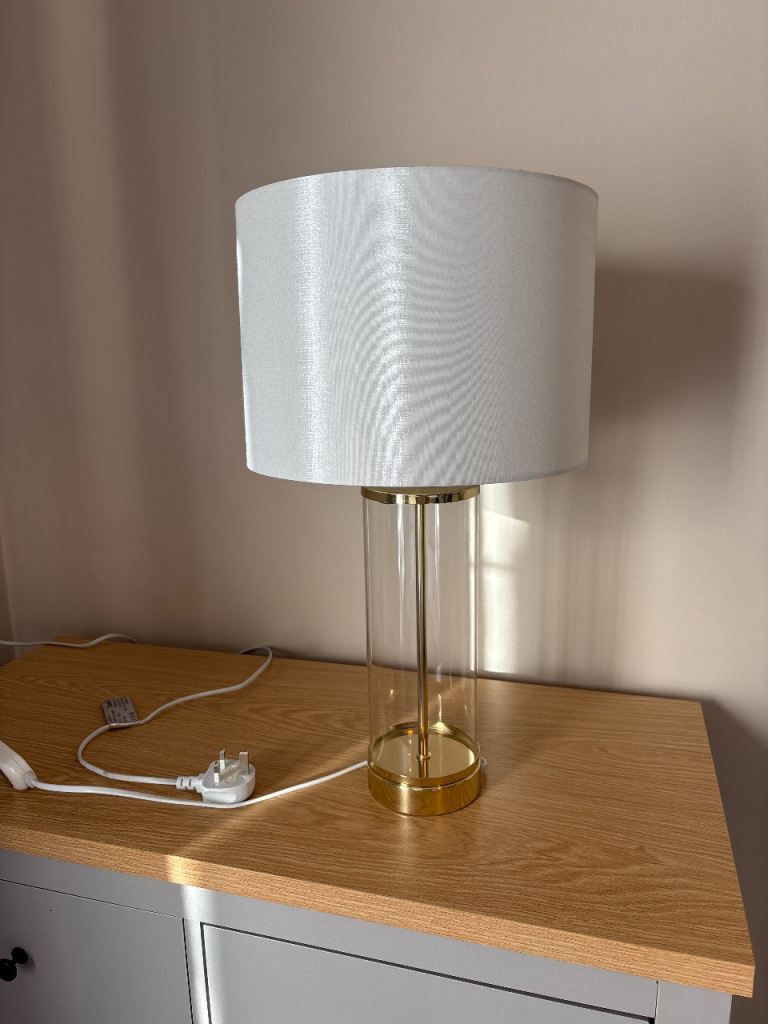 Dunelm Glass & Gold Table Lamp