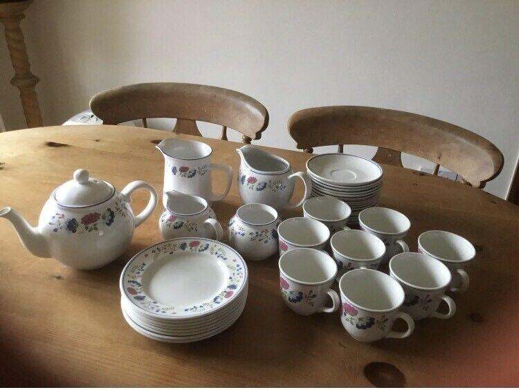 BHS Priory V Large Tea Set inc Teapot, Jugs, ex Cond