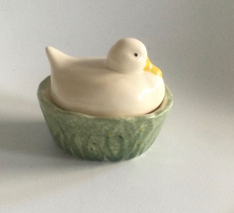 Emma Bridgewater very rare Duck on nest Egg Coddler early piece excellent condition 
