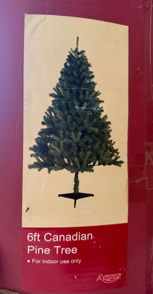 6ft  Artificial Christmas Tree - Good Condition