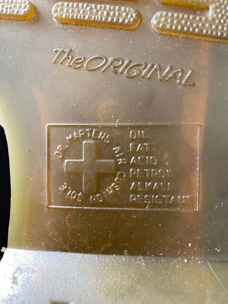 DR MARTENS SHOES,  SIZE 6.5,  SILVER