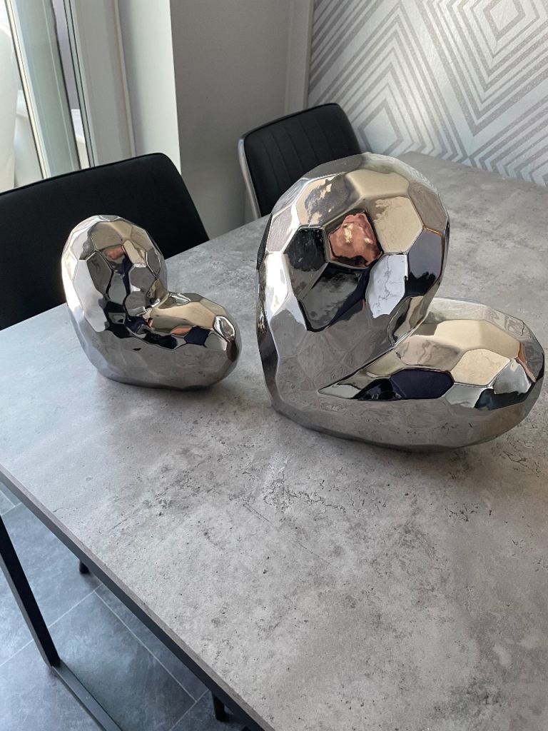 2 next heart ornaments