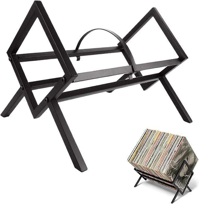 Vinyl Record Storage Metal Vinyl Record Stand 80-100 LP Vinyl Storage