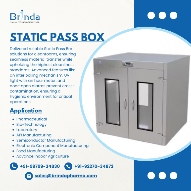 Static Transfer Hatch Pass Box for Pharma Industries