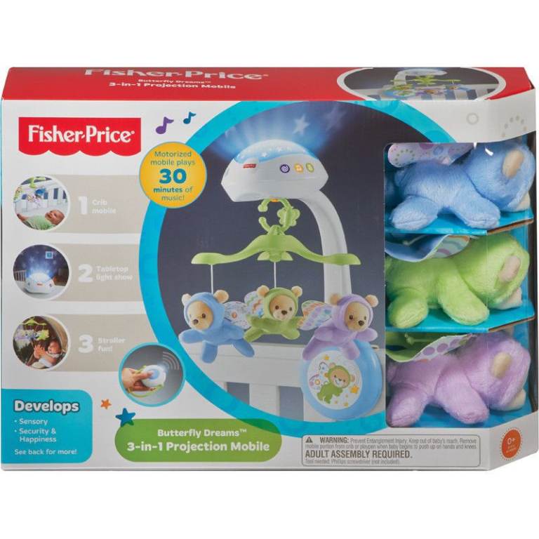 Fisher Price Butterfly Dreams 3-in-1 Projection Baby Mobile
