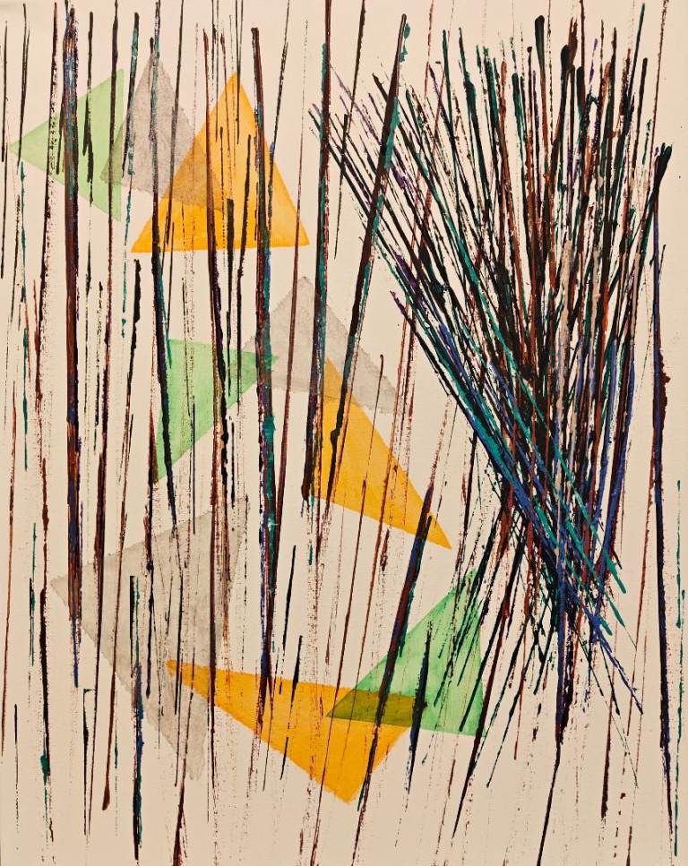 Modern Abstract Canvas Art - "Floating Forms" - Original Acrylic 20x16"