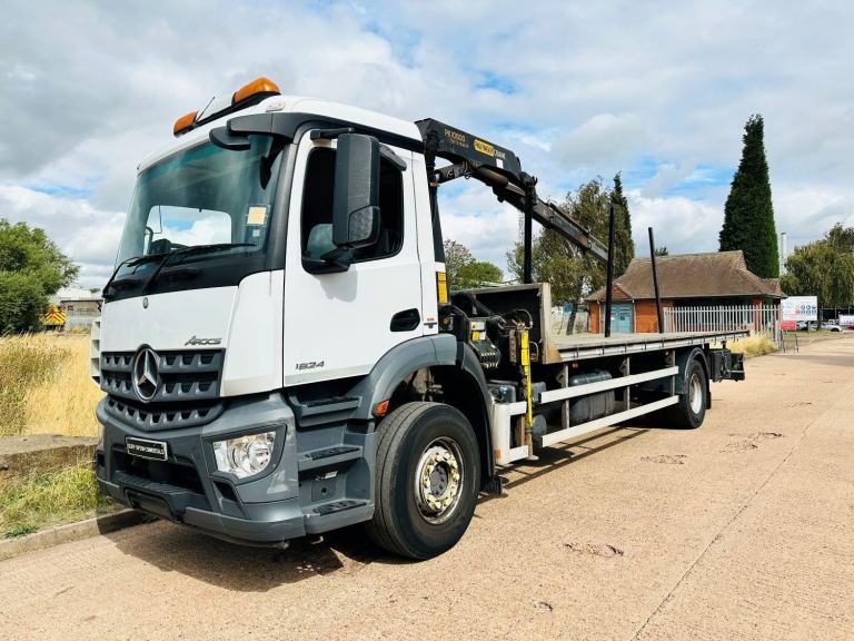 MERCEDES AROCS 1824 2017 (17) EURO 6, 18 TON FLAT, PALFINGER PK10000 CRANE