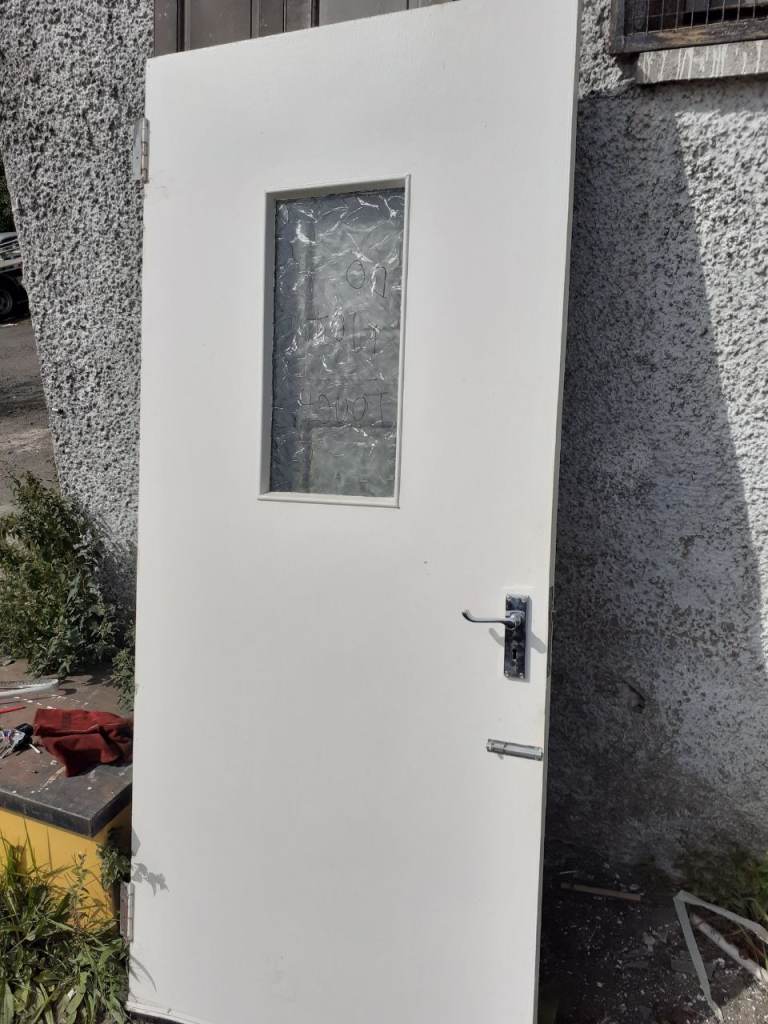 Fire door with window excellent solid condition