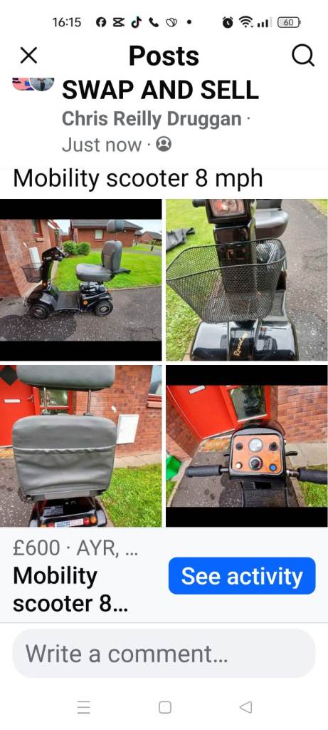 Mobility Scooter 8 mph – Good Condition