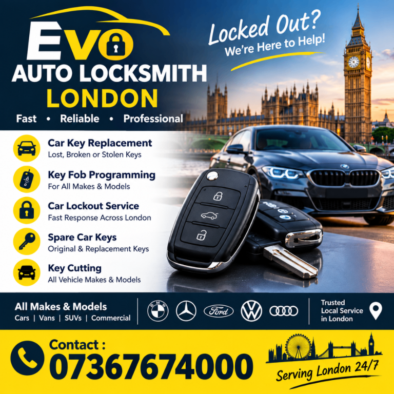 🚗 Auto Locksmith London | Car Key Replacement & Programming | 24/7