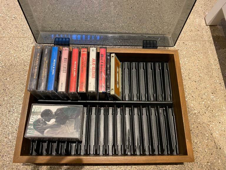 Cassette Tape Collection Various Artists With Storage 