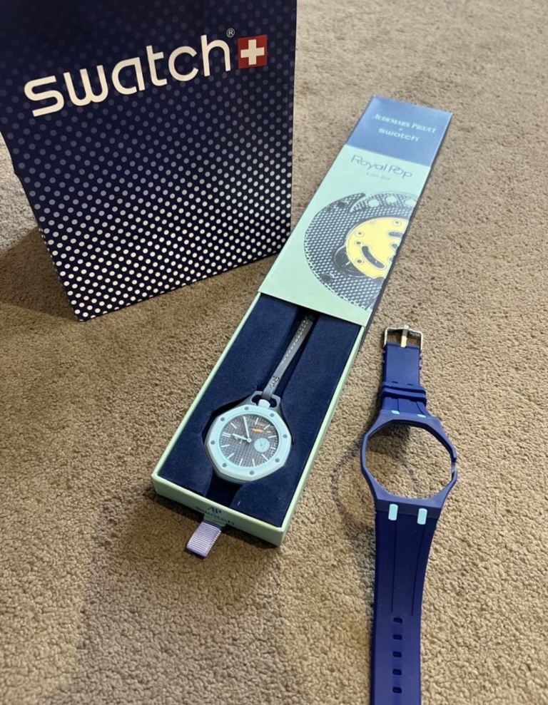 Swatch Audemars Piguet Royal Pop Watch - Blue, As Good As New