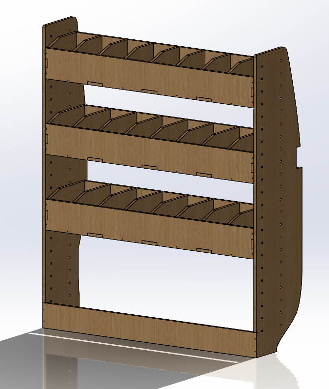 Peugeot Expert 2016+ MWB Offside Wheel arch Racking 