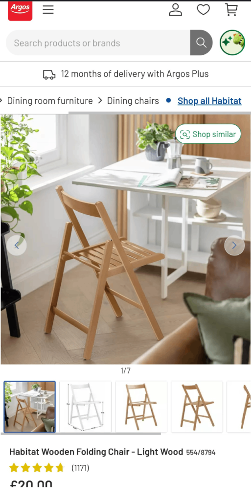 Wooden foldable chair NEW