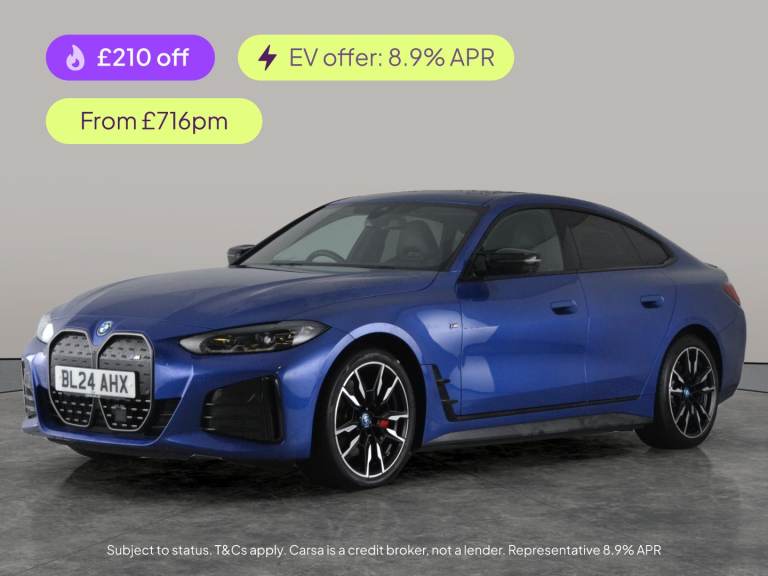 2024 BMW i4 M50 83.9kWh Gran Coupe 5dr Electric Auto 4WD (544 ps) - FRONT LUMBAR SUPPOR Hatchback...