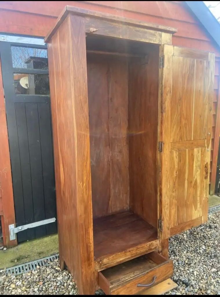 Single Teak Wardrobe