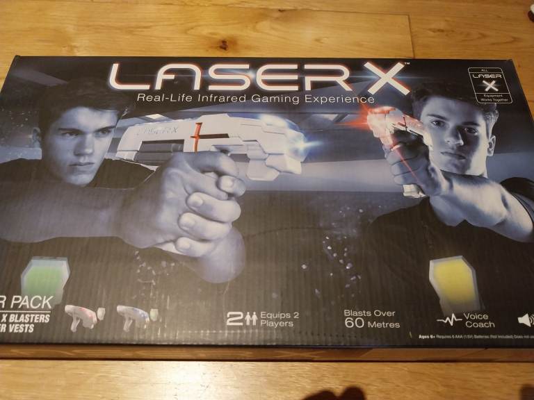 Laser X Two Player Laser Gaming Set With Vibrating Vests