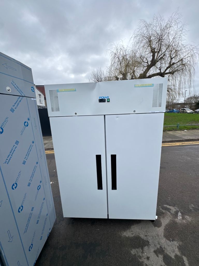 Commercial double door freezer polar brand new cafe shop restaurant 