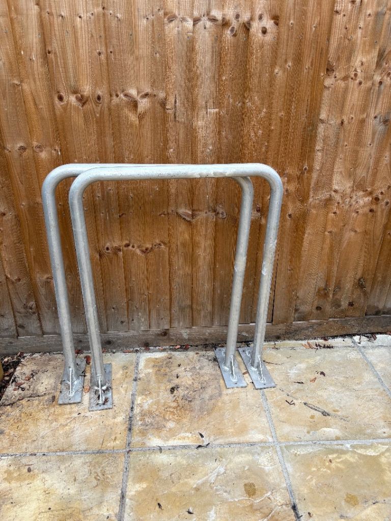 Two Sturdy Metal Bike Stands - Good Condition