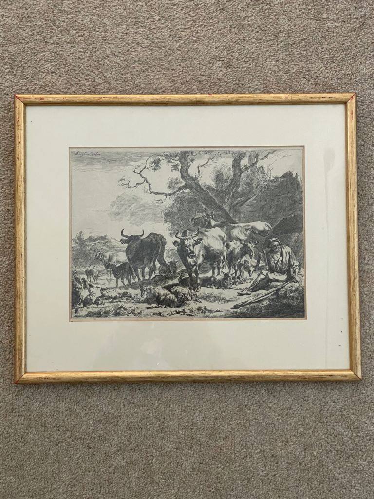 17th century signed etching/engraving