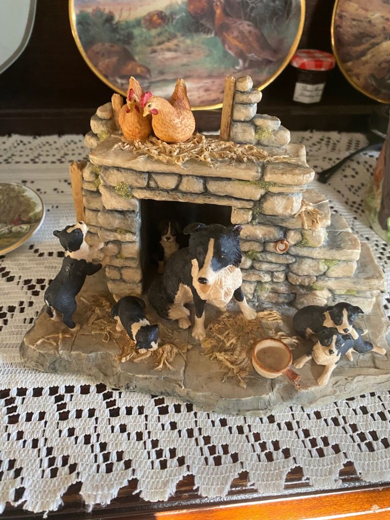 Border fine arts collie ornament 