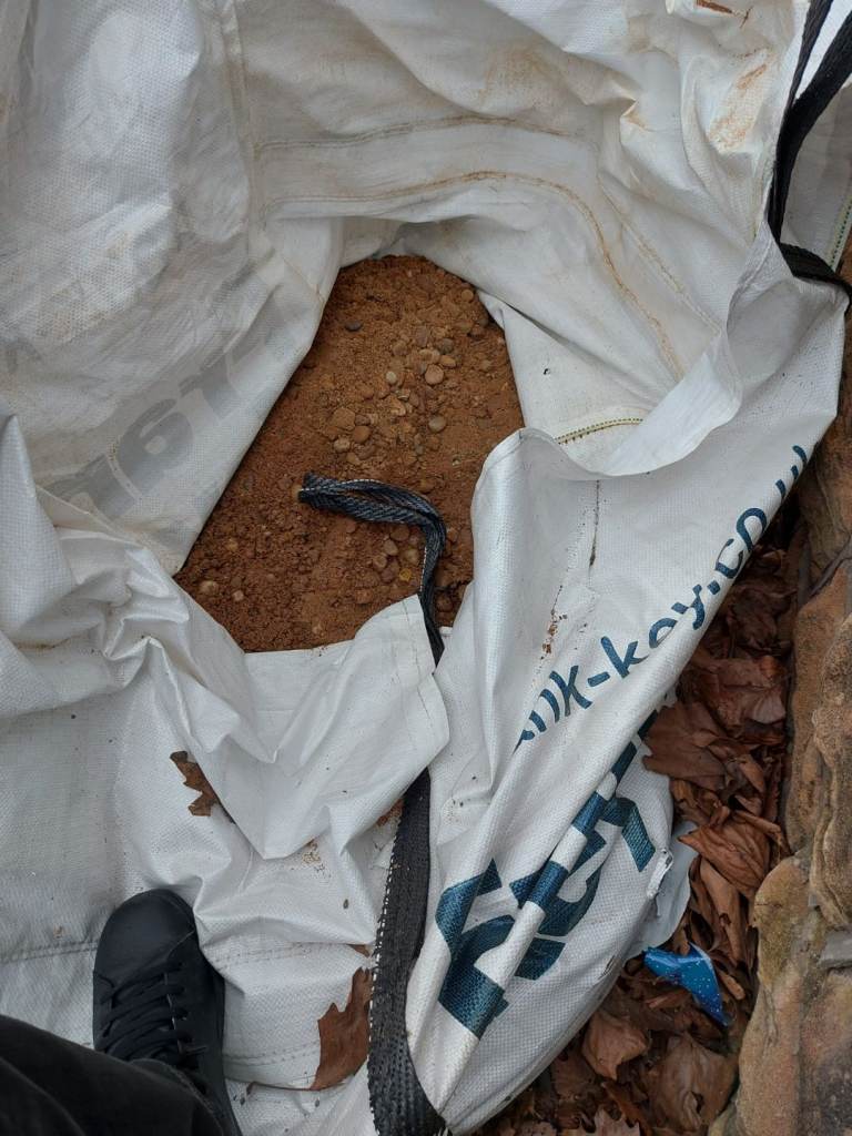 Sand rubble quarter of bag