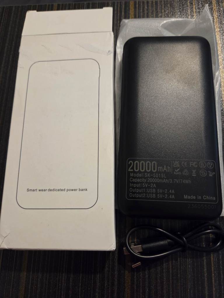 20000mAh Power Bank (Model SK-551) - Black, with Box