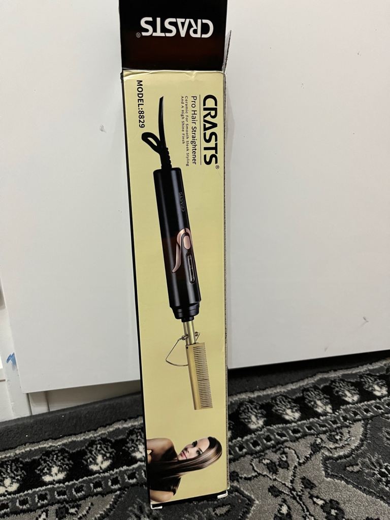 Ten-Tatent Hot Comb Hair Straightener Electric Straightening Comb.  £18