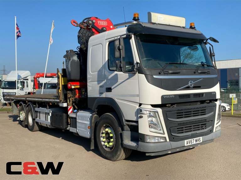 2018 (67) Volvo FM410 6x2 Flatbed with Fassi F455 Crane - 469000kms