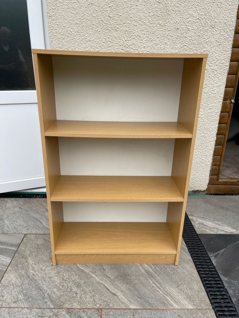 Pine effect bookcase