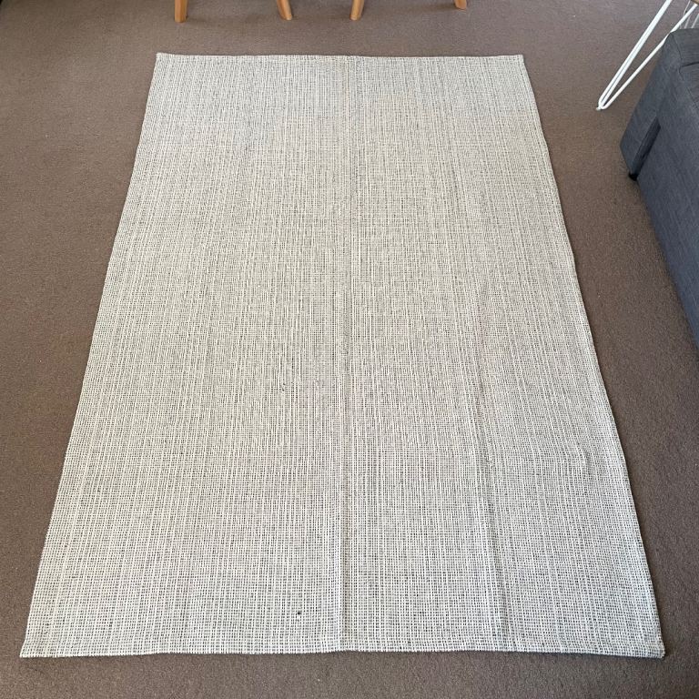 IKEA Tiphede Beige Black Carpet Rug 120x180cm 100% Cotton Living Room Home Decor