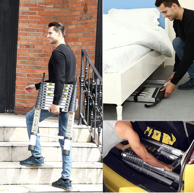 5M Telescopic Ladder 16.5FT Multi-Purpose Folding Aluminium Telescoping Ladder Foldable