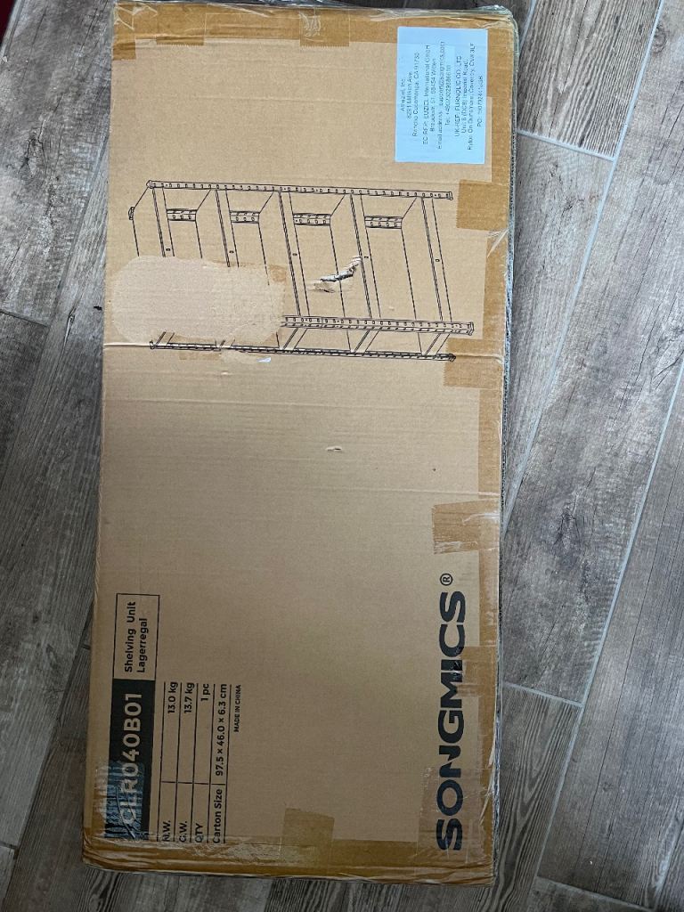 Songmics GLR040B01 NEW Storage Rack 5 Adjust Shelves