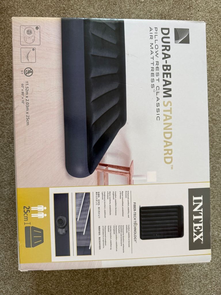 Intex Dura-Beam Standard Pillow Rest Classic Air Mattress - King Size
