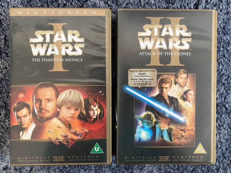 VHS set: Vintage Star Wars Episode 1 and 2 – post or collect
