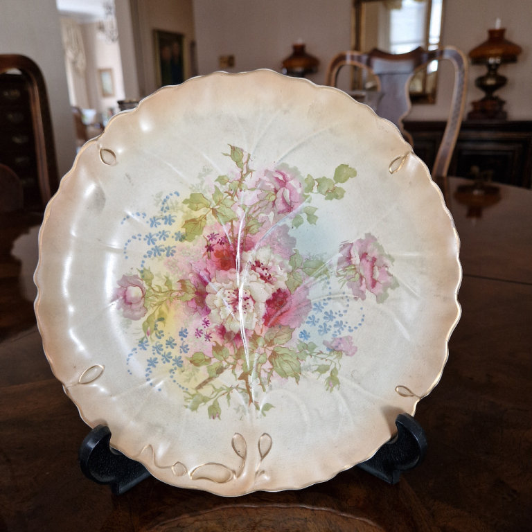 Royal Devon antique porcelain strawberry plate with bowl 