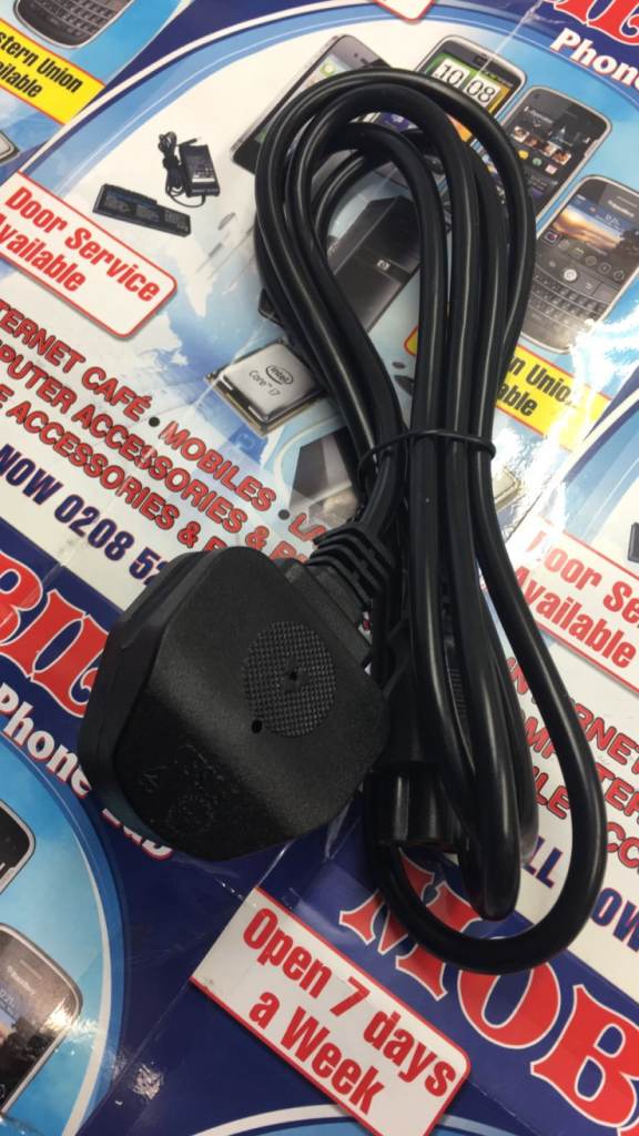 3 Pin UK Male Plug Power Cord Cable For Computer, Laptop, And All Electronic