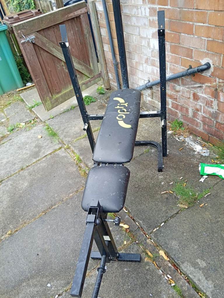 Opti Weight Bench with Barbell Rack – Good Condition