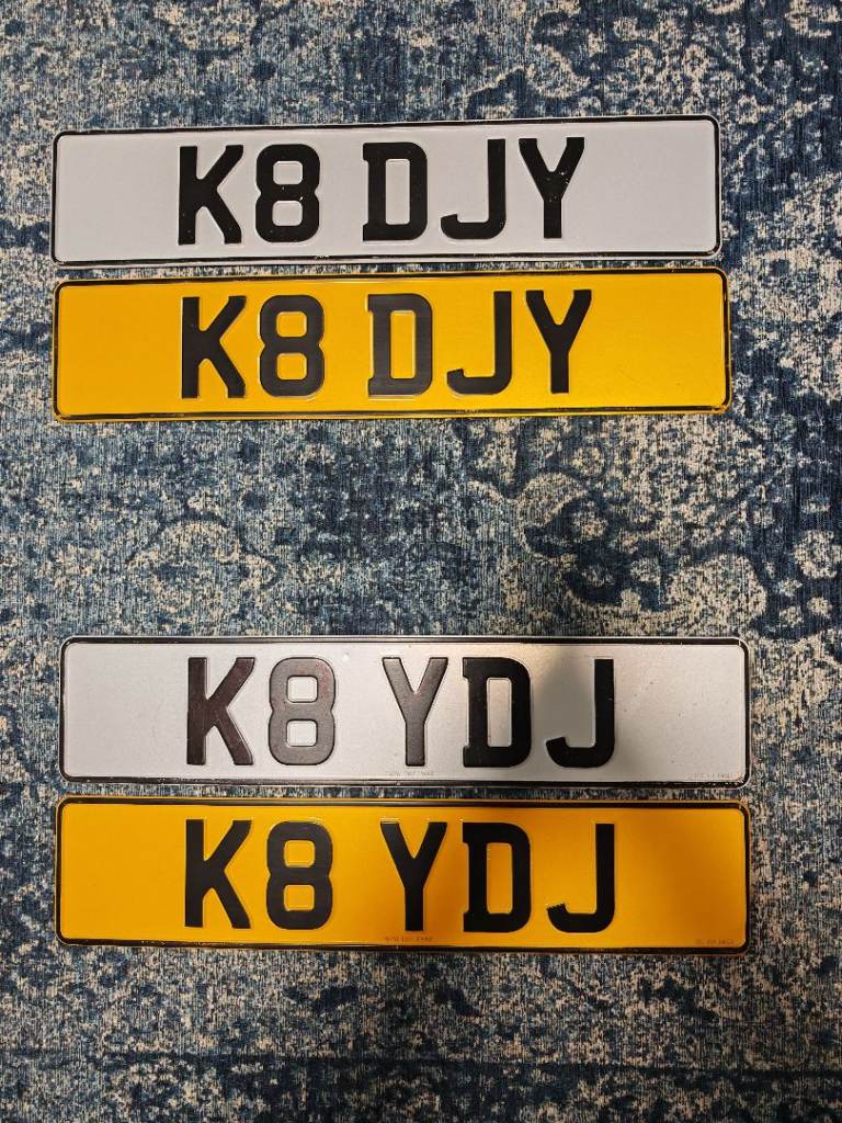 Private matching number plates