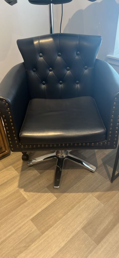 Matching backwash unit and styling chair and additional styling chair