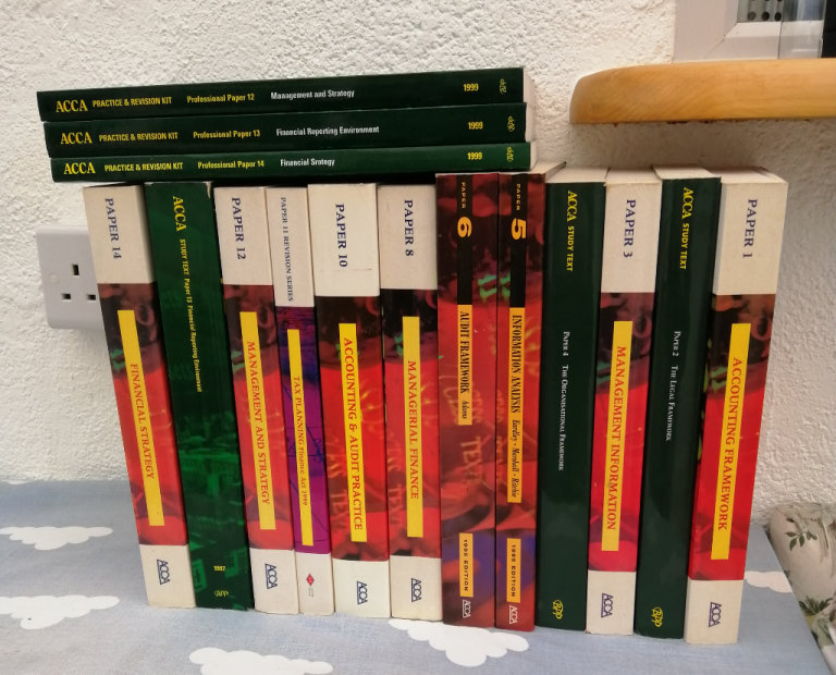 Job Lot of ACCA Accounting Text Books. Period: 1995-1997 