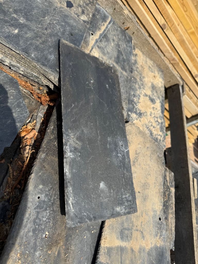 Original reclaimed roof slates 