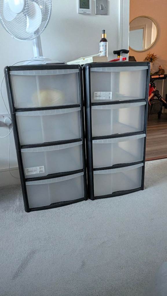 Wilko plastic storage drawers * 2
