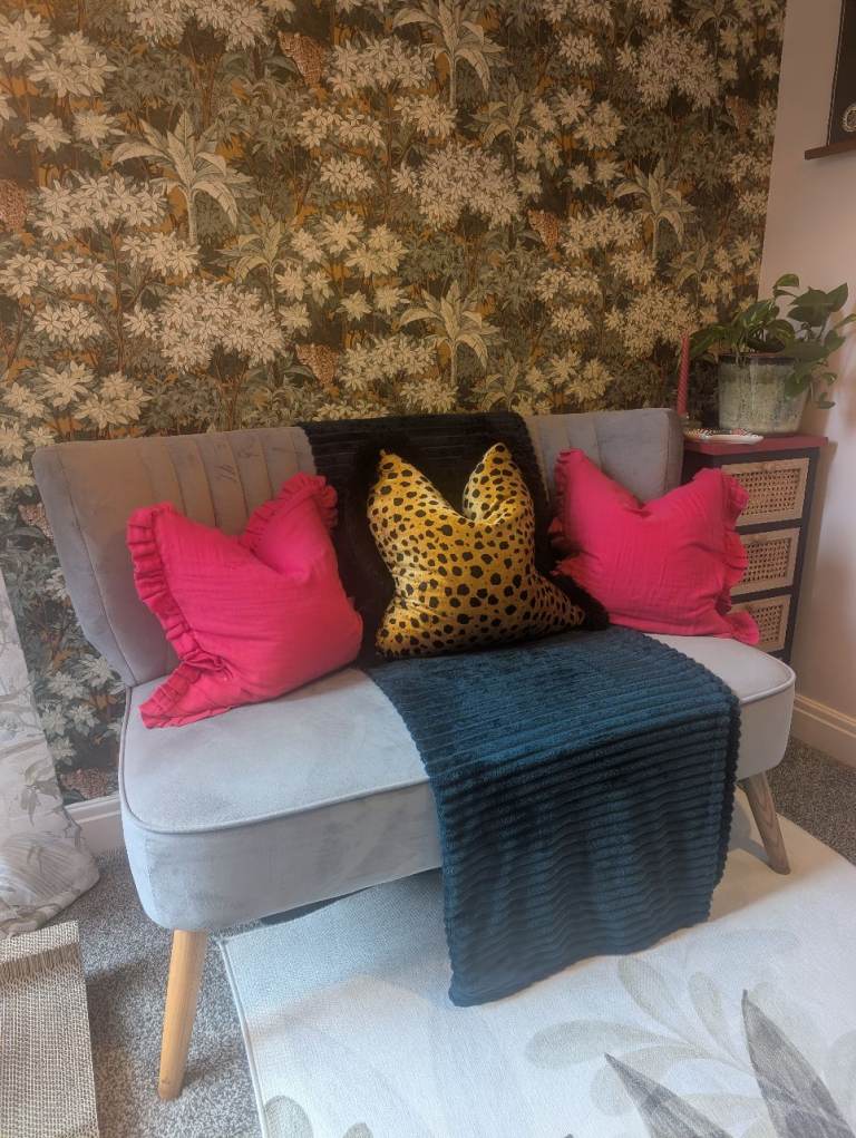 Dunelm Two-seater Velvet Cocktail Sofa 