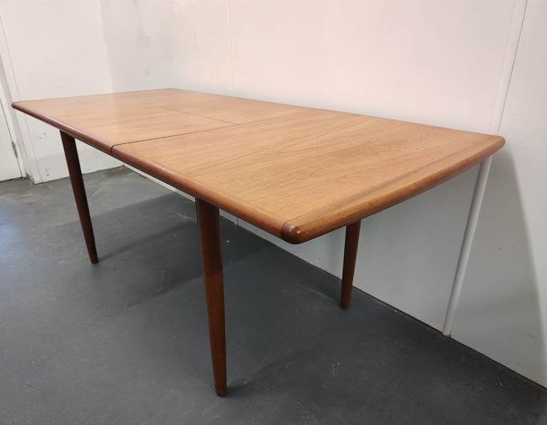 Vintage mid century teak extendable dining table