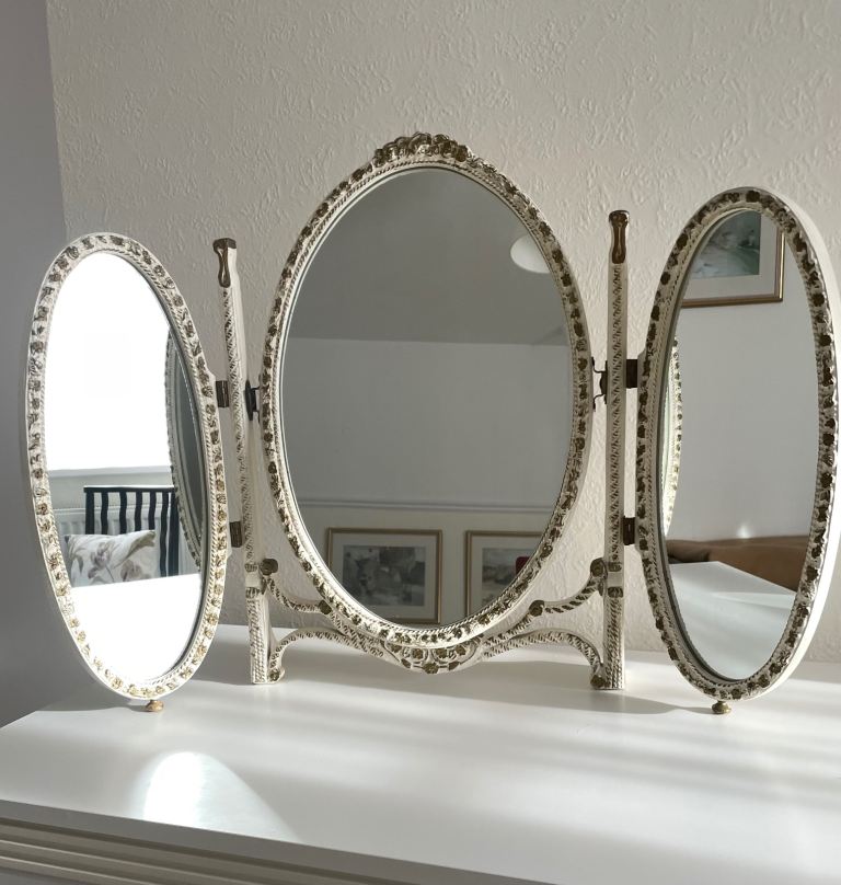 Vintage Triple Dressing Table Mirror - Freestanding